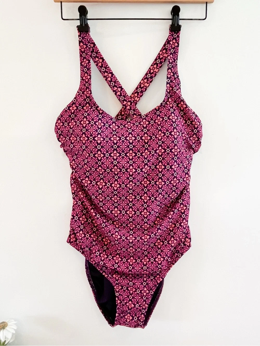 NEW Lands’ End Print Tank UPF 50+ One Piece Swimsuit Size 10L